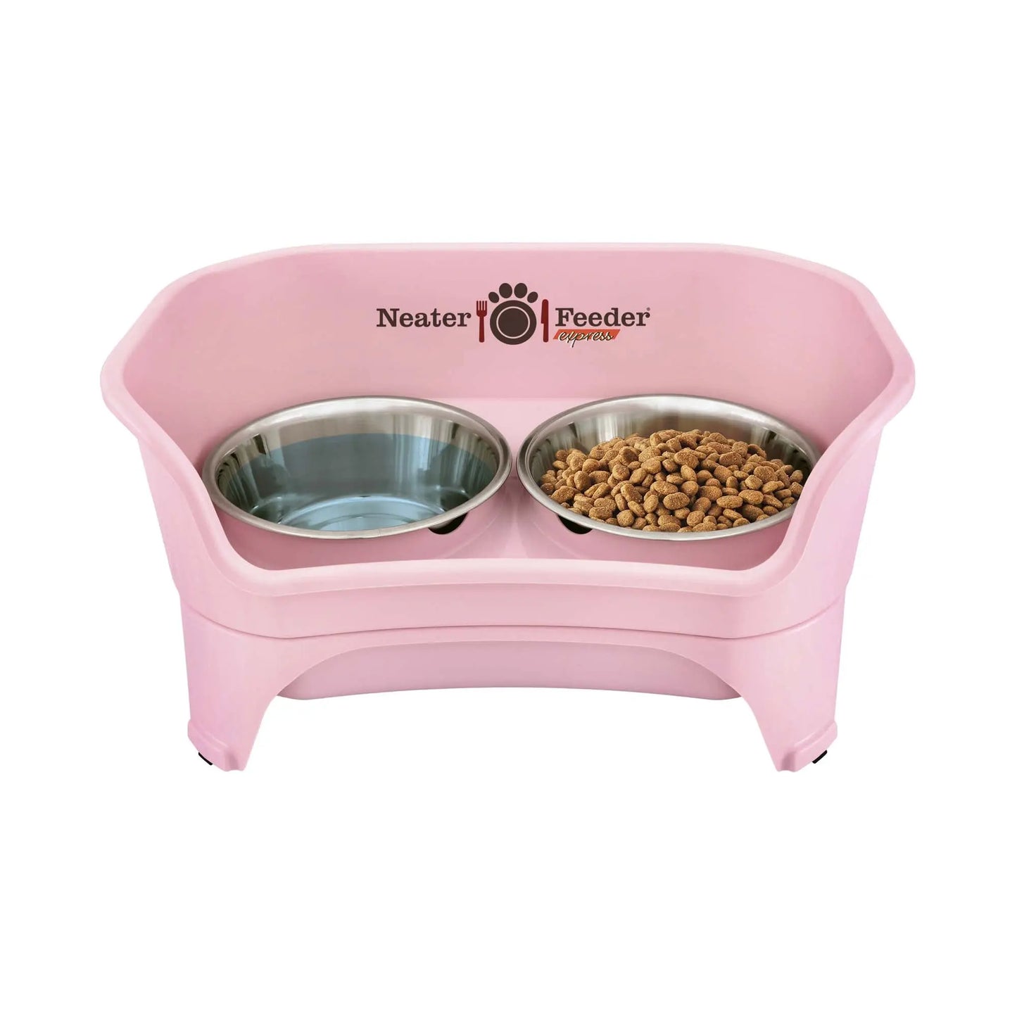 Neater Pets Neater Feeder Express for Cats - Elevated Mess-Proof Pet Bowls with Raised Walls for Enhanced Digestion - Dishwasher Safe and Easy to Clean - Made in the USA