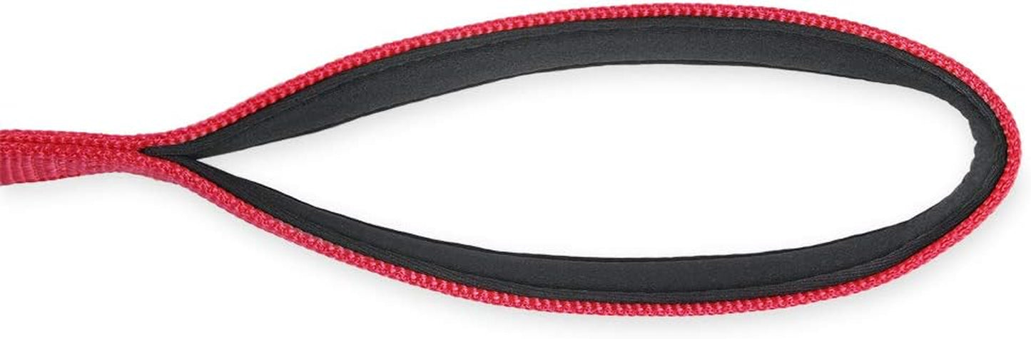 Short Dog Leash 18", Heavy Duty Nylon with Padded Handle