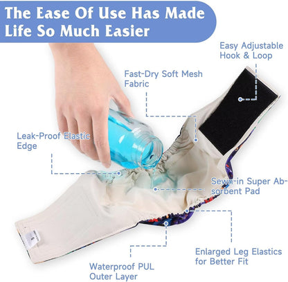 Dog Diapers Male, Belly Bands for Male Dogs, High Absorbing Extra Small Male Dog Wraps for Doggie & Puppy in Incontinence or Excitable Urination and Training(Xl)