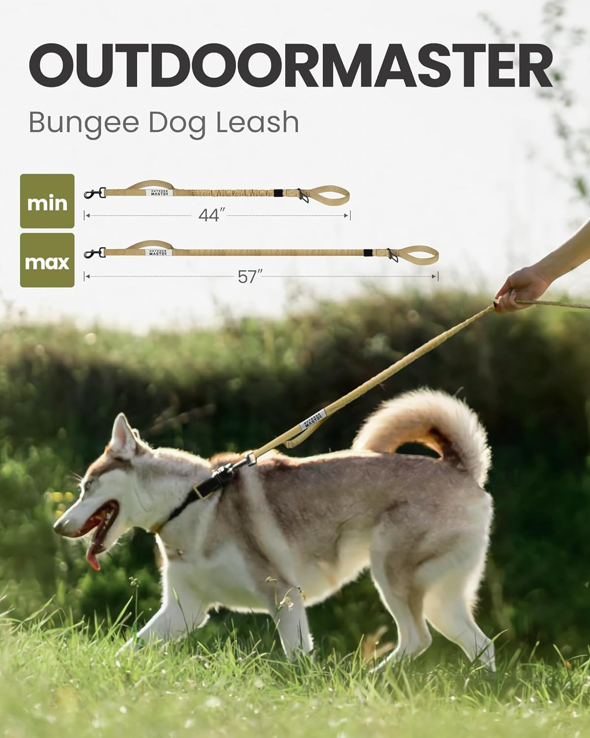 Bungee Dog Leash, Heavy Duty Dog Leash with Shock Absorption