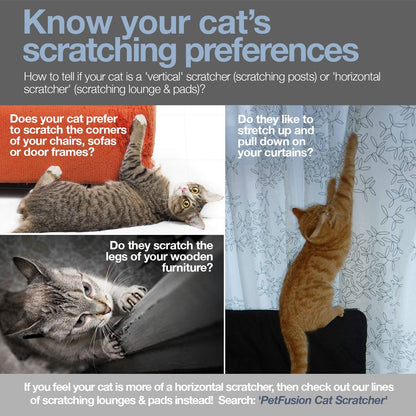 3-Sided Vertical Cat Scratching Post, 18In X 10.5In X 15.9In