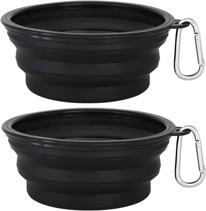 Large Collapsible Dog Bowls 2 Pack, 34Oz Foldable Dog Travel Bowl
