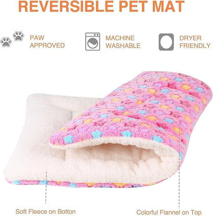 Dog Crate Pad Bed Ultra Soft Pet Mat Star Print Pink 29 X 21 Inch