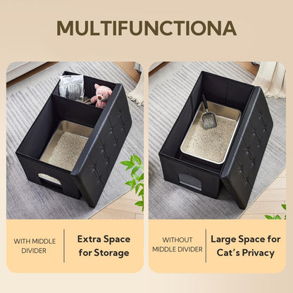 Cat Litter Box Enclosure Furniture Odor Control, Extra Large
