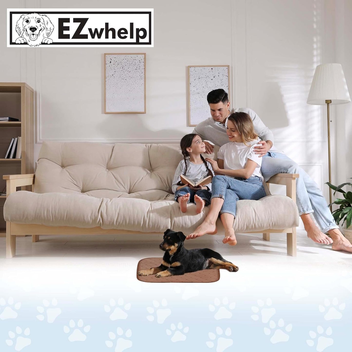 Reusable Dog Pee Pads, Washable Waterproof Puppy Training Pad 17X20