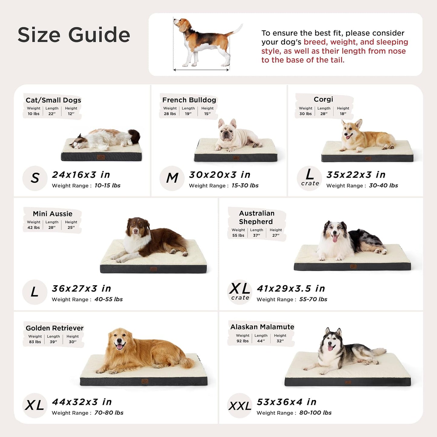 XL Dog Bed, Extra Large Pet Bed with Comfy Sherpa,44X32In Grey