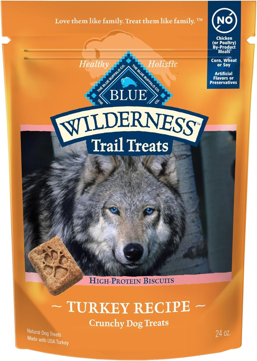 Wilderness Turkey Crunchy Dog Biscuits, Grain-Free, 24 Oz