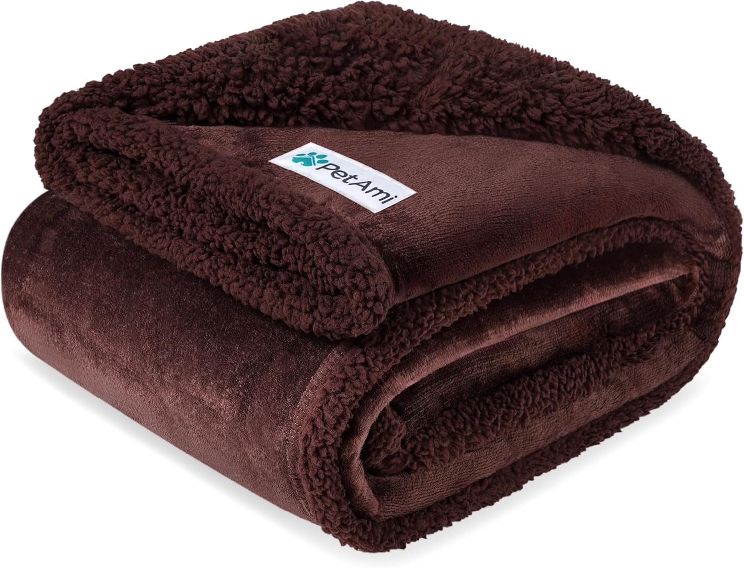Waterproof Dog Blanket for Medium Large Dog Pet, 60X40 Brown Sherpa