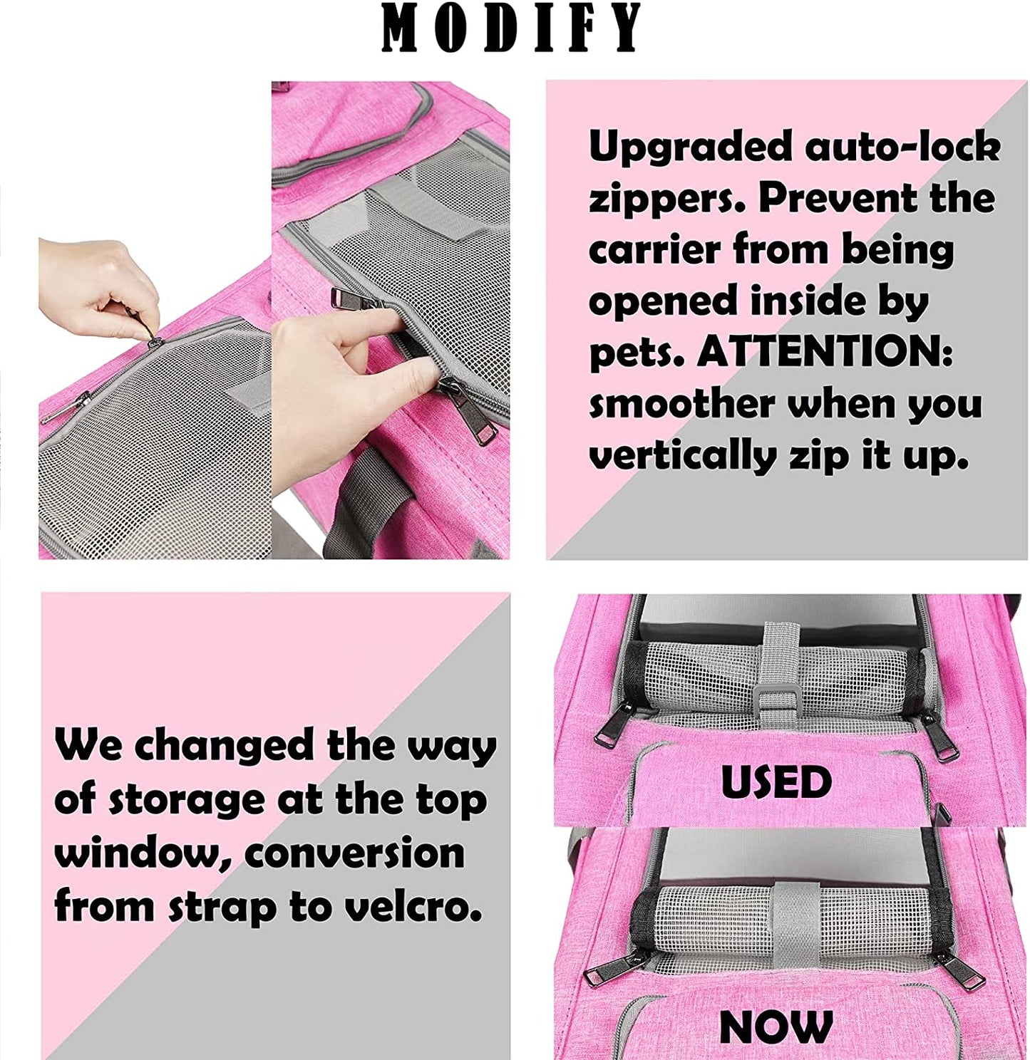 Pet Carrier for Large and Medium Cat, Soft-Sided Pet Crate for Puppy
