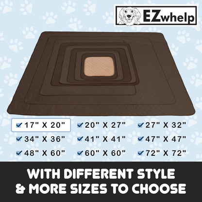Reusable Dog Pee Pads, Washable Waterproof Puppy Training Pad 17X20