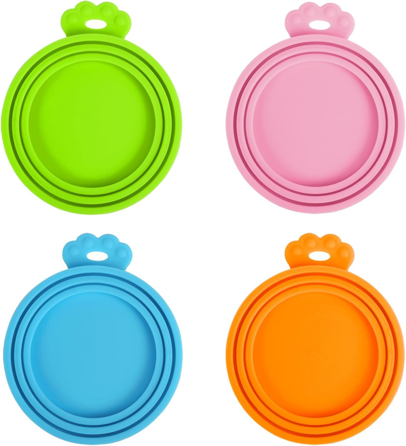 4 Packs Pet Food Can Covers Lids, Universal Size for Dog Cat Food