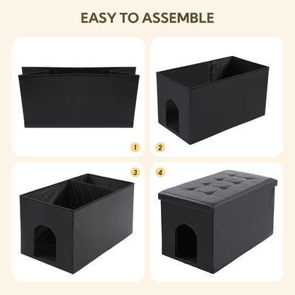 Cat Litter Box Enclosure Furniture Odor Control, Extra Large