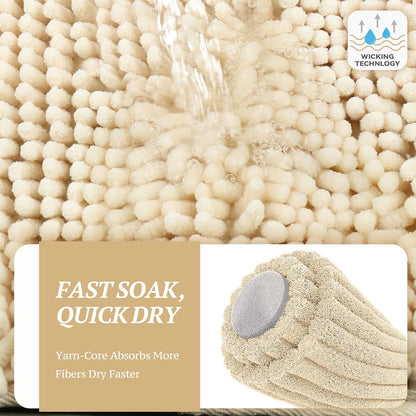 Dog Door Mat Absorpmax Dog Mat for Muddy Paw, 31 × 20", Beige