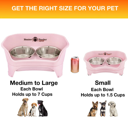 Neater Pets Neater Feeder Express for Cats - Elevated Mess-Proof Pet Bowls with Raised Walls for Enhanced Digestion - Dishwasher Safe and Easy to Clean - Made in the USA