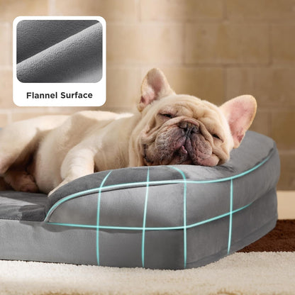 Orthopedic Dog Bed Medium with Removable Washable Cover, 28" Grey