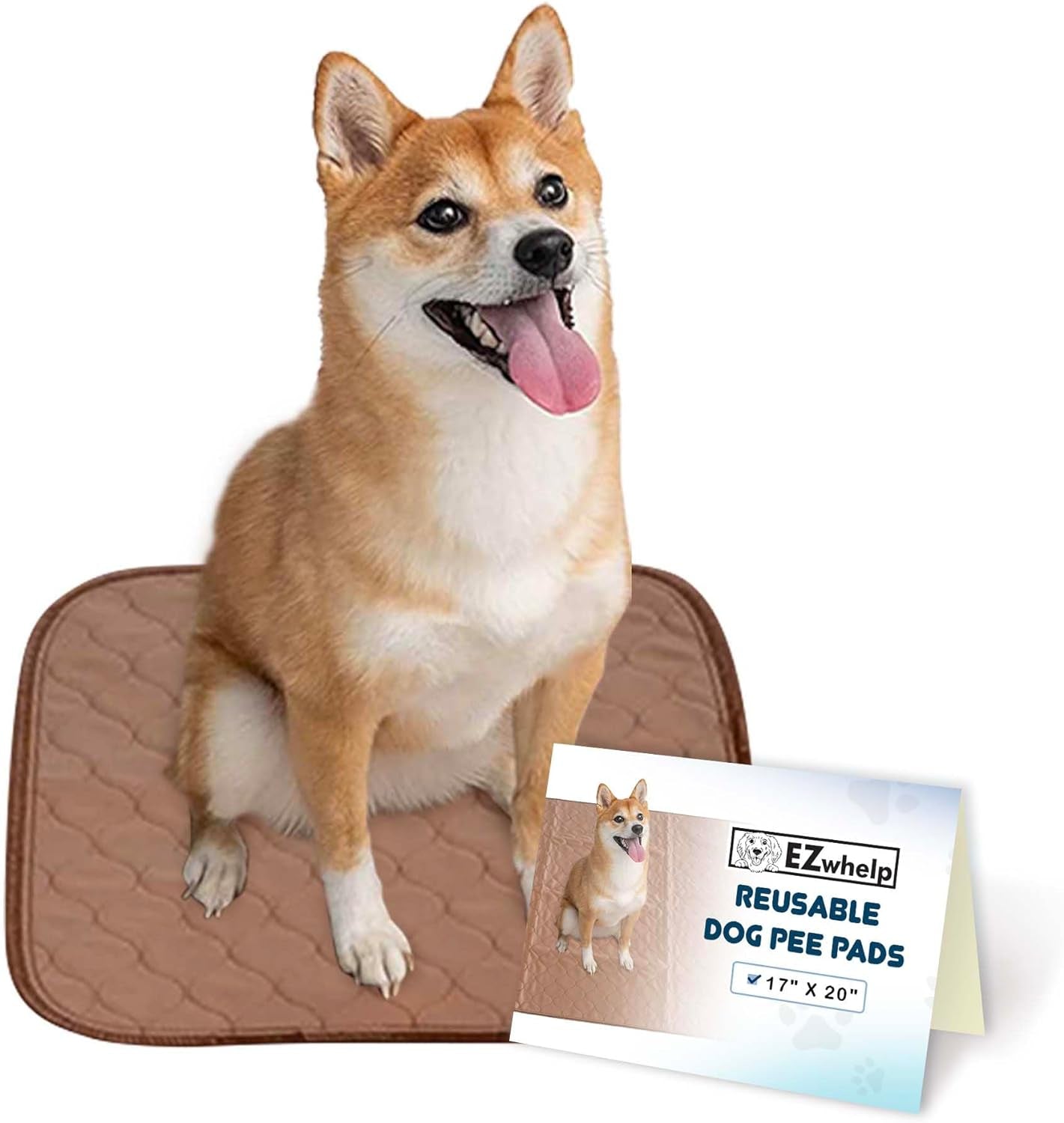 Reusable Dog Pee Pads, Washable Waterproof Puppy Training Pad 17X20