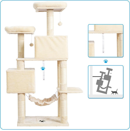 Cat Tree Tower with Sisal Scratching Posts, Big Condo, MPJ020M