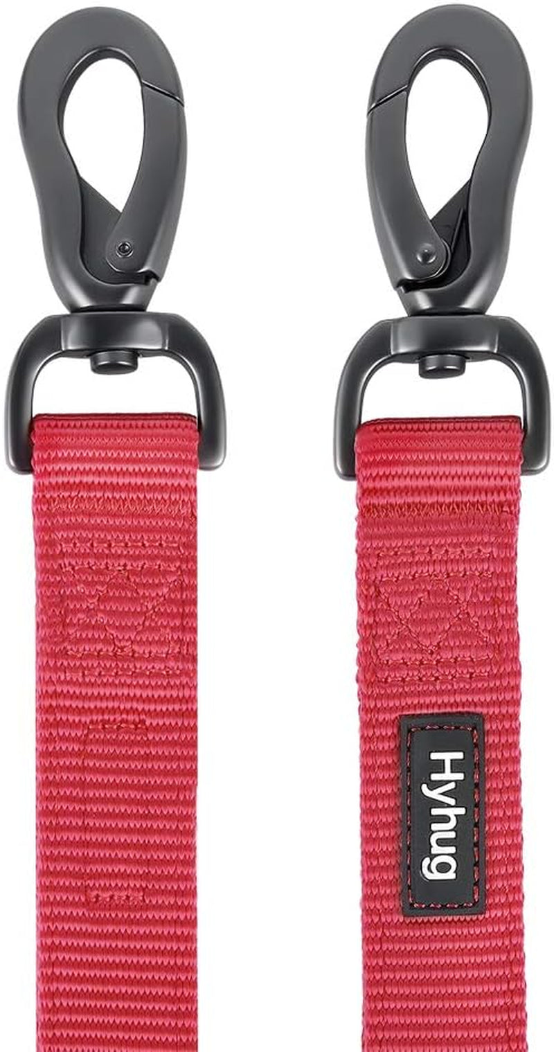 Short Dog Leash 18", Heavy Duty Nylon with Padded Handle