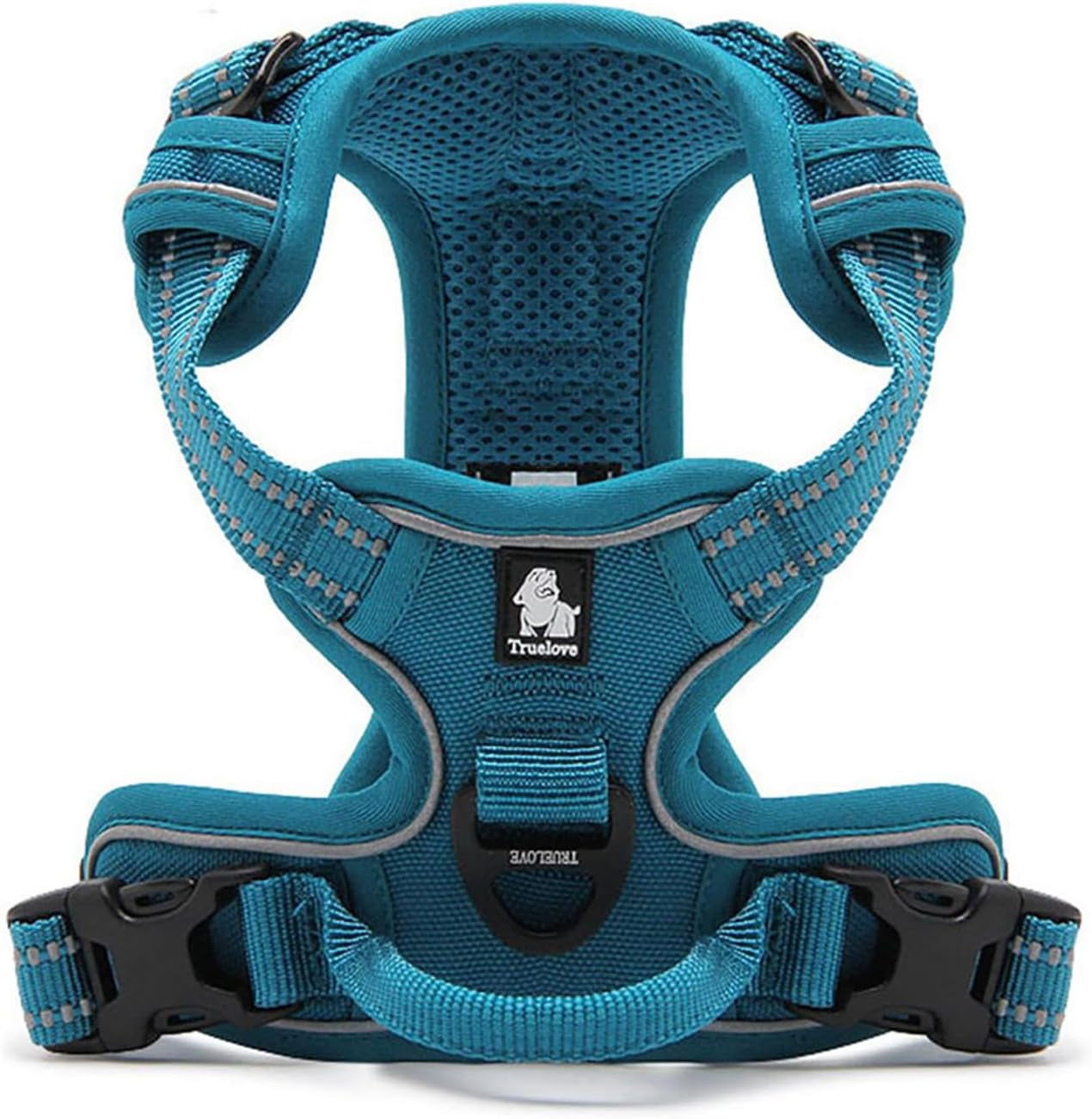 Adjustable No-Pull Dog Harness Reflective Vest, Blue, XS