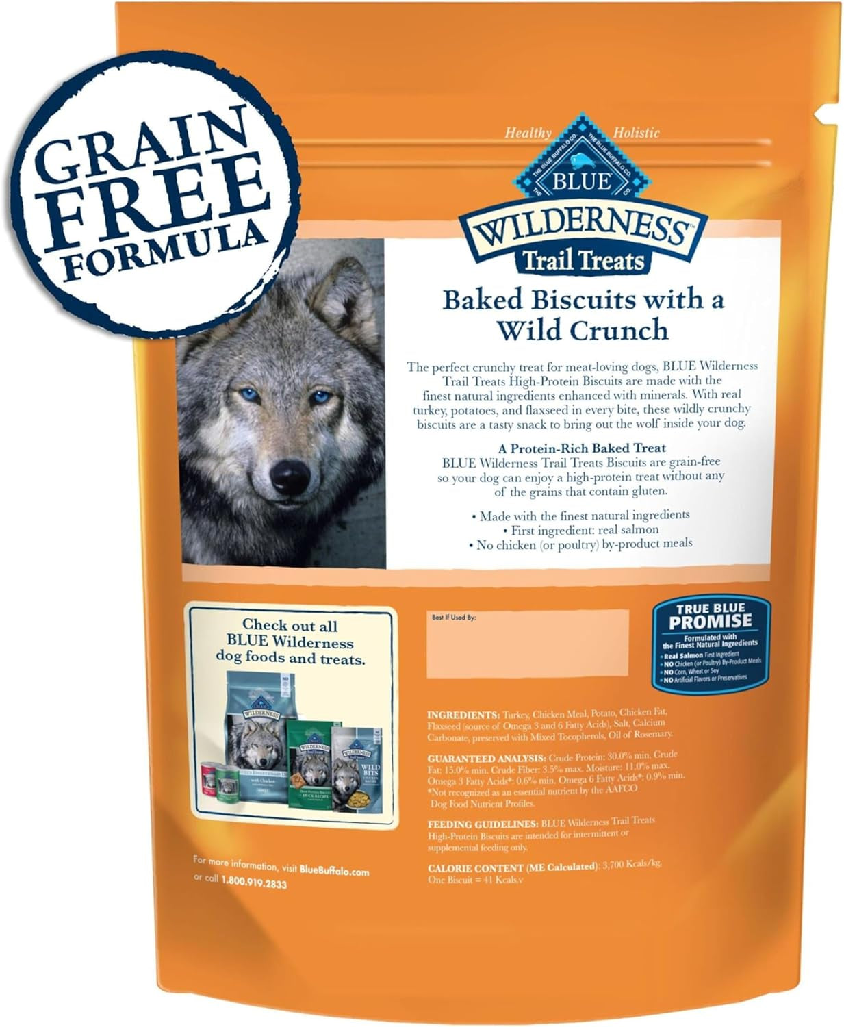 Wilderness Turkey Crunchy Dog Biscuits, Grain-Free, 24 Oz