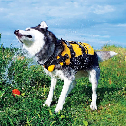 DFD Dog Life Jacket, Dog Life Vest for Swimming - Medium, Yellow