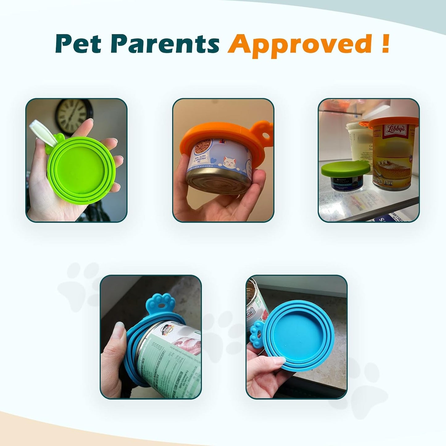 4 Packs Pet Food Can Covers Lids, Universal Size for Dog Cat Food