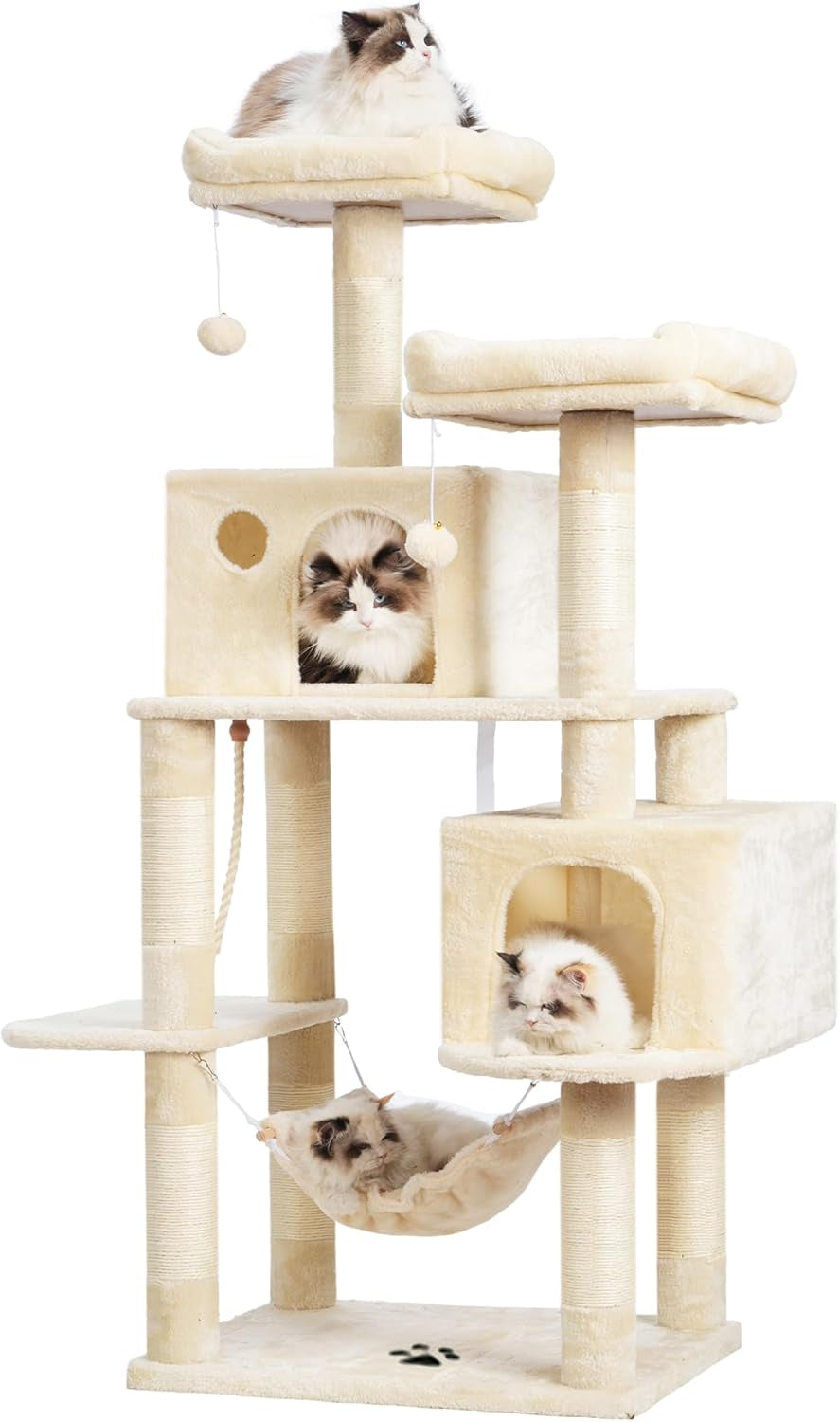 Cat Tree Tower with Sisal Scratching Posts, Big Condo, MPJ020M